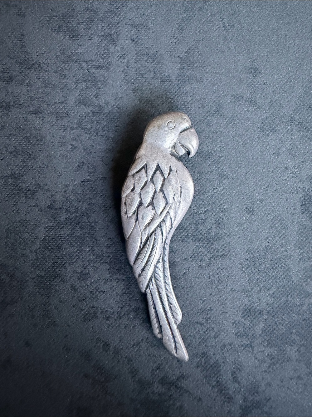 Sterling Silver Parrot Bird Brooch Marked STER